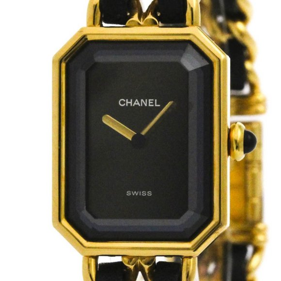 CHANEL Premiere Size M Gold Plated Quartz Ladies Watch H0001 - Picture 1 of 9